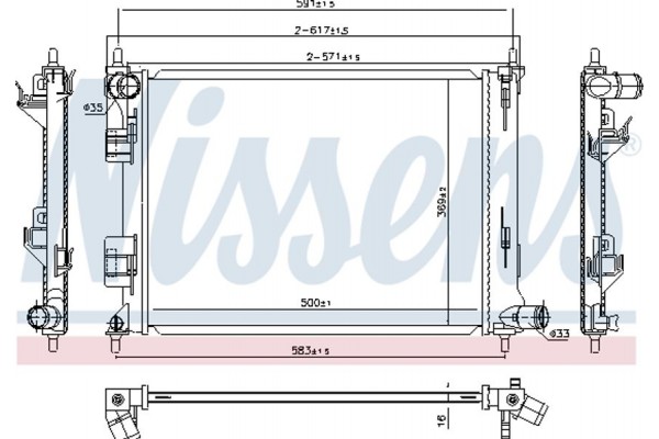 Nissens Ψυγείο, Ψύξη Κινητήρα - 666213