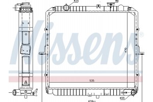 Nissens Ψυγείο, Ψύξη Κινητήρα - 66622