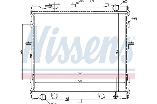 Nissens Ψυγείο, Ψύξη Κινητήρα - 66642