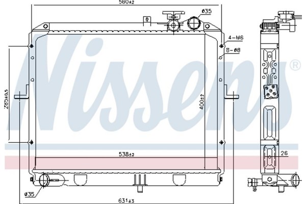 Nissens Ψυγείο, Ψύξη Κινητήρα - 66646