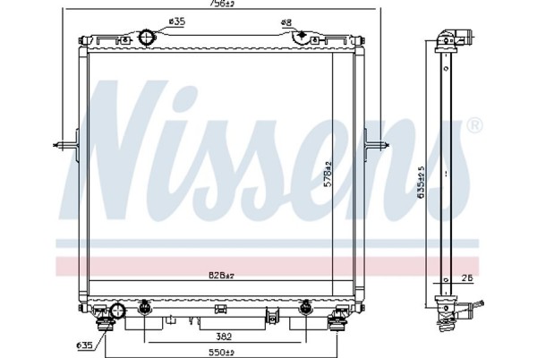 Nissens Ψυγείο, Ψύξη Κινητήρα - 66659