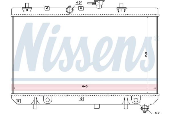Nissens Ψυγείο, Ψύξη Κινητήρα - 66665