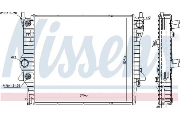Nissens Ψυγείο, Ψύξη Κινητήρα - 66708