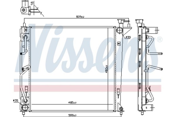 Nissens Ψυγείο, Ψύξη Κινητήρα - 66763