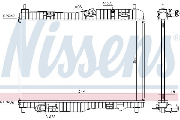 Nissens Ψυγείο, Ψύξη Κινητήρα - 66858