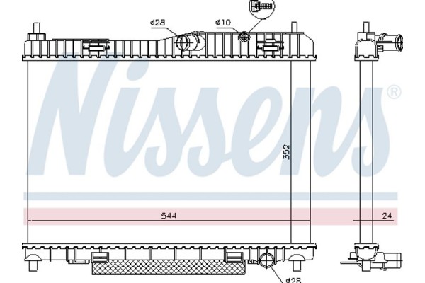 Nissens Ψυγείο, Ψύξη Κινητήρα - 66859