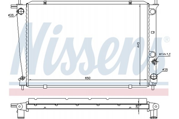 Nissens Ψυγείο, Ψύξη Κινητήρα - 67039