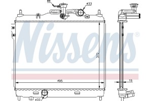 Nissens Ψυγείο, Ψύξη Κινητήρα - 67048
