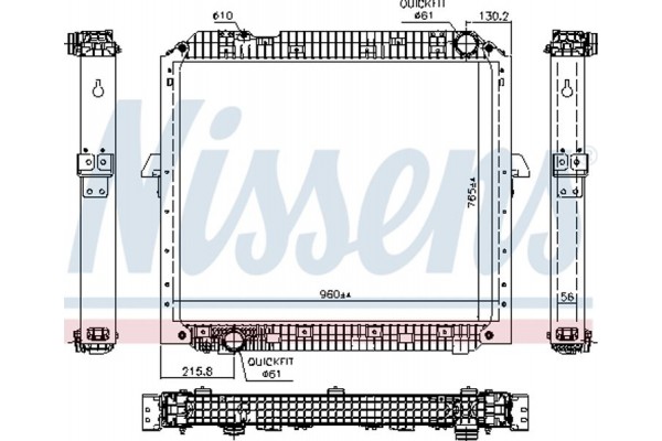 Nissens Ψυγείο, Ψύξη Κινητήρα - 67178