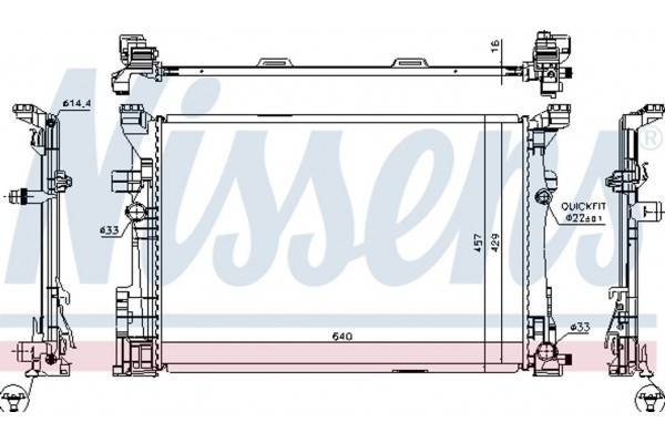 Nissens Ψυγείο, Ψύξη Κινητήρα - 67186