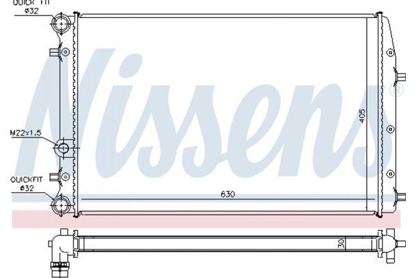 Nissens Ψυγείο, Ψύξη Κινητήρα - 67322