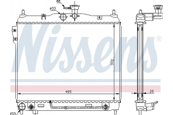 Nissens Ψυγείο, Ψύξη Κινητήρα - 67487