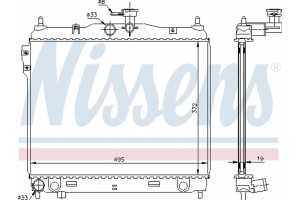Nissens Ψυγείο, Ψύξη Κινητήρα - 67495
