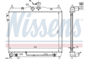 Nissens Ψυγείο, Ψύξη Κινητήρα - 67496