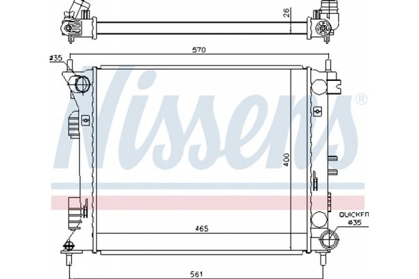 Nissens Ψυγείο, Ψύξη Κινητήρα - 675007