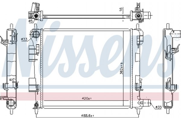 Nissens Ψυγείο, Ψύξη Κινητήρα - 675024