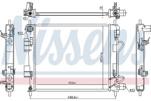 Nissens Ψυγείο, Ψύξη Κινητήρα - 675025
