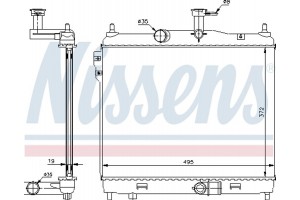 Nissens Ψυγείο, Ψύξη Κινητήρα - 67512
