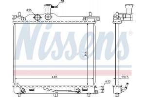 Nissens Ψυγείο, Ψύξη Κινητήρα - 67547