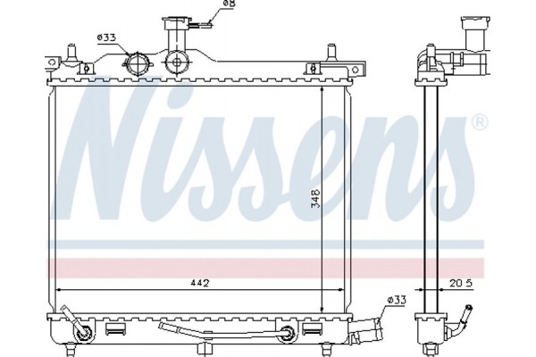 Nissens Ψυγείο, Ψύξη Κινητήρα - 67547