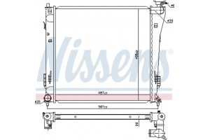 Nissens Ψυγείο, Ψύξη Κινητήρα - 67551