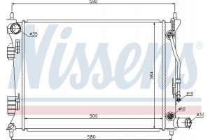 Nissens Ψυγείο, Ψύξη Κινητήρα - 67553