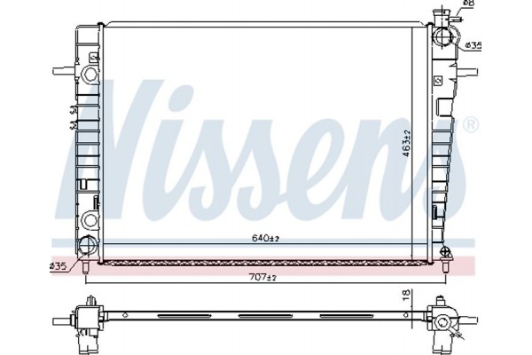 Nissens Ψυγείο, Ψύξη Κινητήρα - 67618