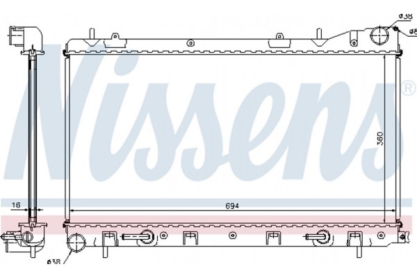 Nissens Ψυγείο, Ψύξη Κινητήρα - 67712