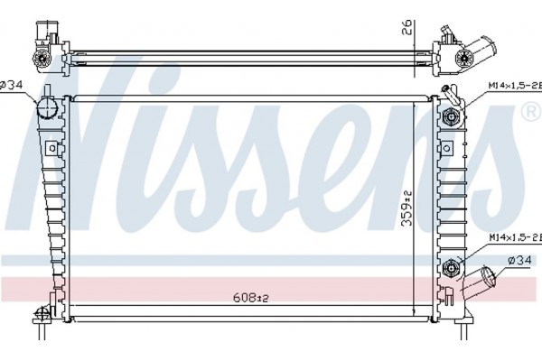 Nissens Ψυγείο, Ψύξη Κινητήρα - 68001A