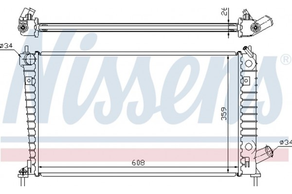 Nissens Ψυγείο, Ψύξη Κινητήρα - 68004A