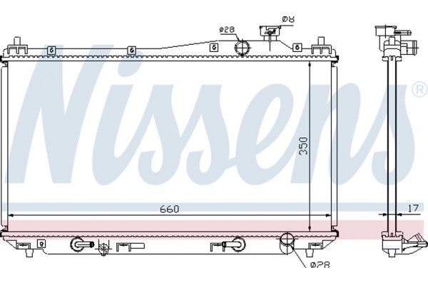 Nissens Ψυγείο, Ψύξη Κινητήρα - 68115