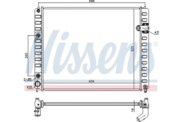 Nissens Ψυγείο, Ψύξη Κινητήρα - 681208