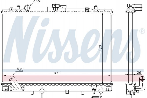 Nissens Ψυγείο, Ψύξη Κινητήρα - 68154
