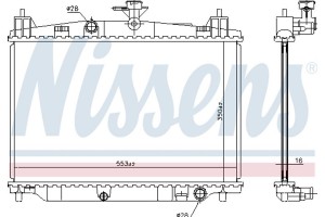 Nissens Ψυγείο, Ψύξη Κινητήρα - 68504