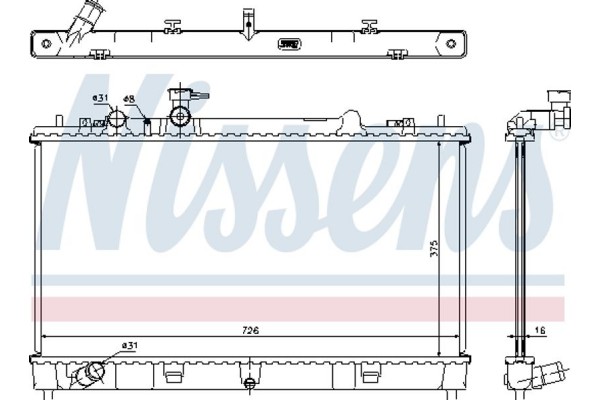 Nissens Ψυγείο, Ψύξη Κινητήρα - 68507