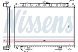 Nissens Ψυγείο, Ψύξη Κινητήρα - 68703A