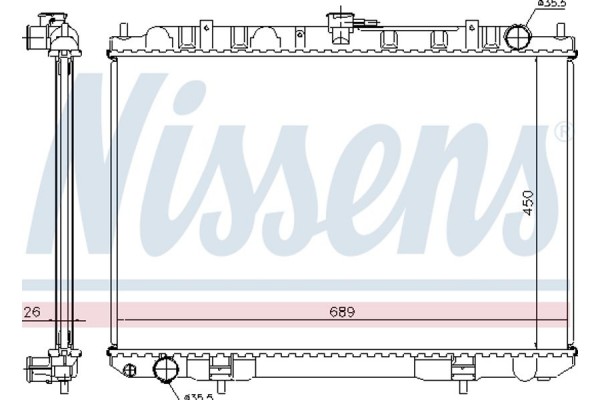 Nissens Ψυγείο, Ψύξη Κινητήρα - 68703A