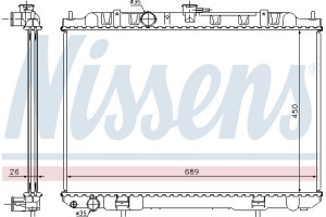 Nissens Ψυγείο, Ψύξη Κινητήρα - 68705A