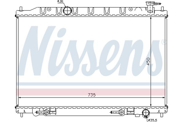 Nissens Ψυγείο, Ψύξη Κινητήρα - 68712