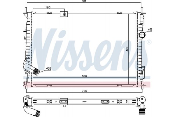 Nissens Ψυγείο, Ψύξη Κινητήρα - 68733