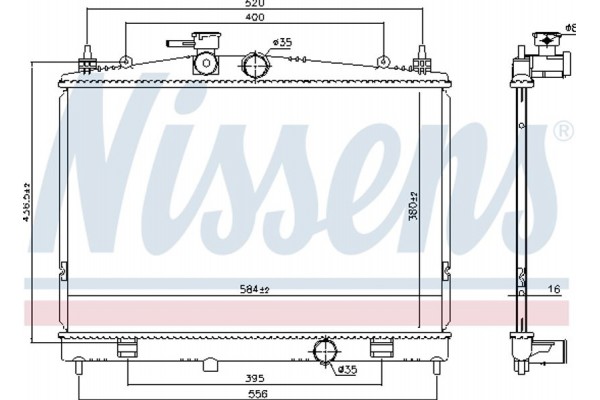 Nissens Ψυγείο, Ψύξη Κινητήρα - 68735