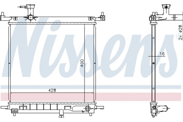 Nissens Ψυγείο, Ψύξη Κινητήρα - 68770
