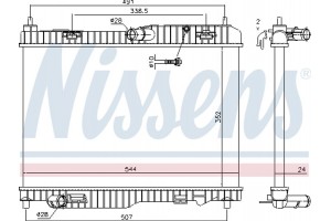 Nissens Ψυγείο, Ψύξη Κινητήρα - 69233