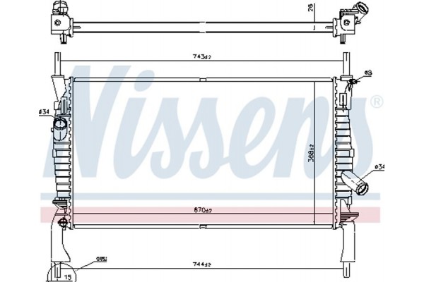 Nissens Ψυγείο, Ψύξη Κινητήρα - 69225