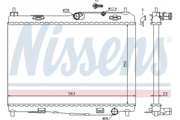 Nissens Ψυγείο, Ψύξη Κινητήρα - 69235