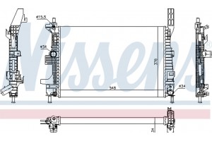 Nissens Ψυγείο, Ψύξη Κινητήρα - 69238