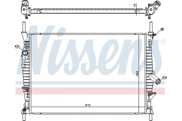 Nissens Ψυγείο, Ψύξη Κινητήρα - 69240