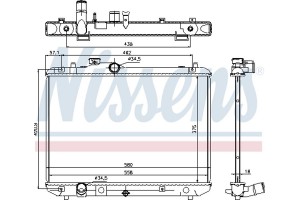 Nissens Ψυγείο, Ψύξη Κινητήρα - 69400