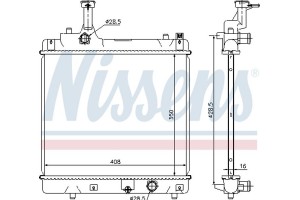 Nissens Ψυγείο, Ψύξη Κινητήρα - 69401