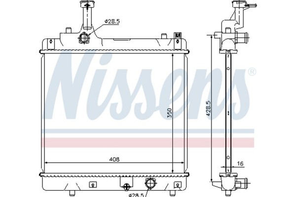 Nissens Ψυγείο, Ψύξη Κινητήρα - 69401
